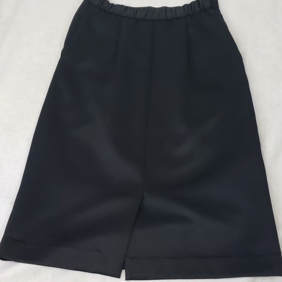 VTG JOYCE SPORTSWEAR black midi skirt size 5/6 - Picture 7 of 8
